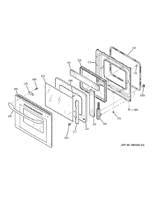 Door parts for Kenmore Wall Oven 911.47742201 (91147742201, 911 47742201) from AppliancePartsPros.com