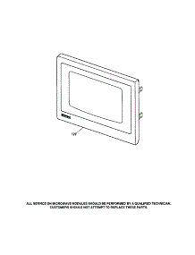 Microwave Door parts for Kenmore Wall Oven 911.47792200 (91147792200, 911 47792200) from AppliancePartsPros.com