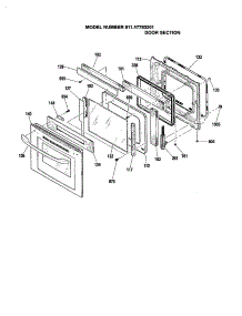 Door - 911.47793201 parts for Kenmore Wall Oven 911.47792201 (91147792201, 911 47792201) from AppliancePartsPros.com