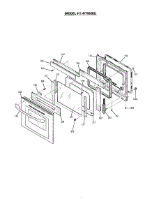 Door - 911.47793202 parts for Kenmore Wall Oven 911.47792202 (91147792202, 911 47792202) from AppliancePartsPros.com