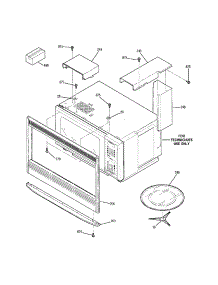 Microwave Enclosure parts for Kenmore Wall Oven 911.47792202 (91147792202, 911 47792202) from AppliancePartsPros.com