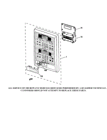 Microwave Control Panel parts for Kenmore Wall Oven 911.47812200 (91147812200, 911 47812200) from AppliancePartsPros.com