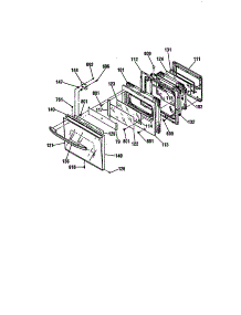 Door parts for Kenmore Wall Oven 911.48065690 (91148065690, 911 48065690) from AppliancePartsPros.com