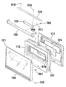 Lower Door Section parts for Kenmore Wall Oven 911.4832590 (9114832590, 911 4832590) from AppliancePartsPros.com