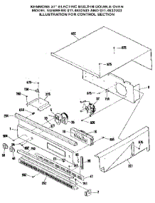 Control Section parts for Kenmore Wall Oven 911.4832993 (9114832993, 911 4832993) from AppliancePartsPros.com