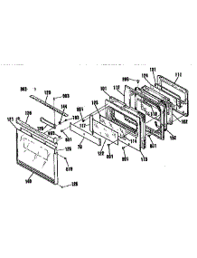 Upper Door Section parts for Kenmore Wall Oven 911.4832995 (9114832995, 911 4832995) from AppliancePartsPros.com