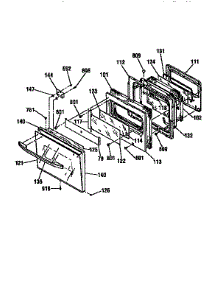 Upper Door Section parts for Kenmore Wall Oven 911.48369690 (91148369690, 911 48369690) from AppliancePartsPros.com