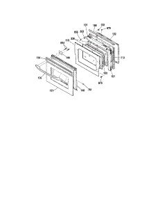 Lower Door parts for Kenmore Wall Oven 911.48385992 (91148385992, 911 48385992) from AppliancePartsPros.com
