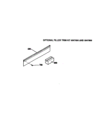 Optional Filler Trim Kit parts for Kenmore Wall Oven 911.48389890 (91148389890, 911 48389890) from AppliancePartsPros.com