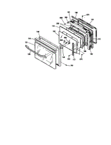 Upper Door parts for Kenmore Wall Oven 911.48389890 (91148389890, 911 48389890) from AppliancePartsPros.com