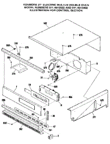 Control Section parts for Kenmore Wall Oven 911.4842592 (9114842592, 911 4842592) from AppliancePartsPros.com