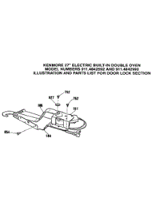 Door Lock Section parts for Kenmore Wall Oven 911.4842592 (9114842592, 911 4842592) from AppliancePartsPros.com