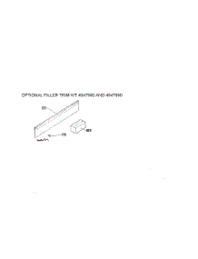 Opional Filler Trim Kit parts for Kenmore Wall Oven 911.48485890 (91148485890, 911 48485890) from AppliancePartsPros.com