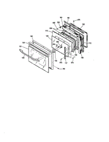 Door parts for Kenmore Wall Oven 911.48489991 (91148489991, 911 48489991) from AppliancePartsPros.com
