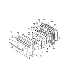 Door parts for Kenmore Wall Oven 911.49002990 (91149002990, 911 49002990) from AppliancePartsPros.com