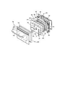 Door parts for Kenmore Wall Oven 911.49003990 (91149003990, 911 49003990) from AppliancePartsPros.com