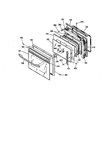 Door parts for Kenmore Wall Oven 911.49013990 (91149013990, 911 49013990) from AppliancePartsPros.com