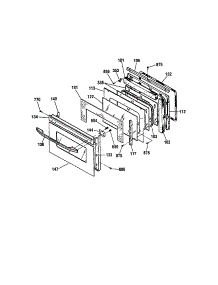 Door parts for Kenmore Wall Oven 911.49013991 (91149013991, 911 49013991) from AppliancePartsPros.com