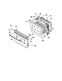 Door - 91149024100 / 29100 parts for Kenmore Wall Oven 911.49029100 (91149029100, 911 49029100) from AppliancePartsPros.com