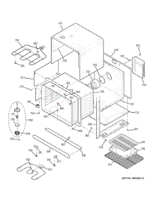 Lower Oven Body parts for Kenmore Wall Oven 911.49234300 (91149234300, 911 49234300) from AppliancePartsPros.com