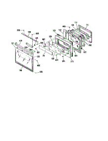 Door Section parts for Kenmore Wall Oven 911.4942590 (9114942590, 911 4942590) from AppliancePartsPros.com