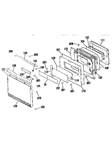 Door Section parts for Kenmore Wall Oven 911.4942992 (9114942992, 911 4942992) from AppliancePartsPros.com