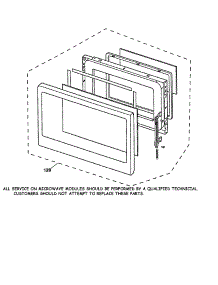 Microwave Door parts for Kenmore Wall Oven 911.49489890 (91149489890, 911 49489890) from AppliancePartsPros.com