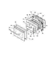 Door parts for Kenmore Wall Oven 911.49489890 (91149489890, 911 49489890) from AppliancePartsPros.com