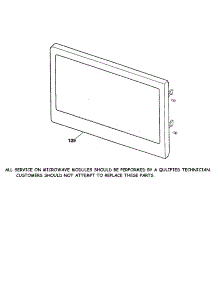 Microwave Door parts for Kenmore Wall Oven 911.49489992 (91149489992, 911 49489992) from AppliancePartsPros.com
