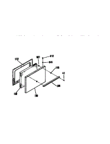 Door Section parts for Kenmore Range 911.6008914 (9116008914, 911 6008914) from AppliancePartsPros.com