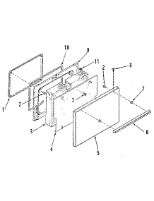Oven Door Section parts for Kenmore Range 911.6018910 (9116018910, 911 6018910) from AppliancePartsPros.com