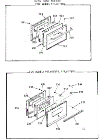 Oven Door Section parts for Kenmore Range 911.6057810 (9116057810, 911 6057810) from AppliancePartsPros.com