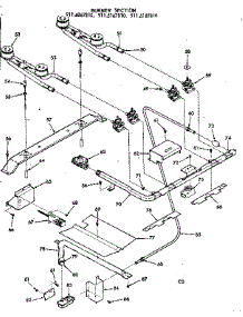 Burner Section parts for Kenmore Range 911.6067810 (9116067810, 911 6067810) from AppliancePartsPros.com