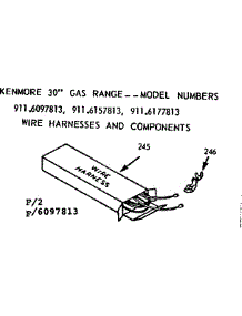 Wire Harnesses And Components parts for Kenmore Range 911.6097813 (9116097813, 911 6097813) from AppliancePartsPros.com