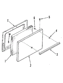Oven Door Section parts for Kenmore Range 911.6118910 (9116118910, 911 6118910) from AppliancePartsPros.com
