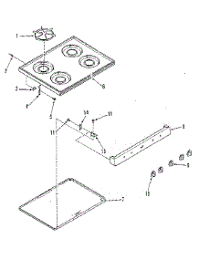 Main Top Section parts for Kenmore Range 911.6118910 (9116118910, 911 6118910) from AppliancePartsPros.com