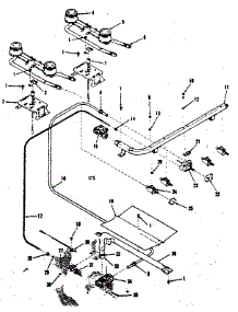 Burner Section parts for Kenmore Range 911.6158610 (9116158610, 911 6158610) from AppliancePartsPros.com
