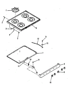 Main Top Section parts for Kenmore Range 911.6158811 (9116158811, 911 6158811) from AppliancePartsPros.com