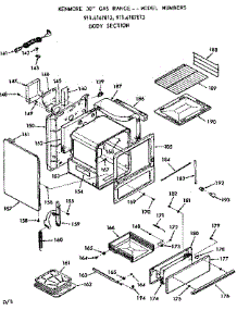 Body Section parts for Kenmore Range 911.6167813 (9116167813, 911 6167813) from AppliancePartsPros.com