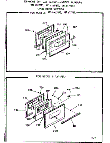 Oven Door Section parts for Kenmore Range 911.6177813 (9116177813, 911 6177813) from AppliancePartsPros.com