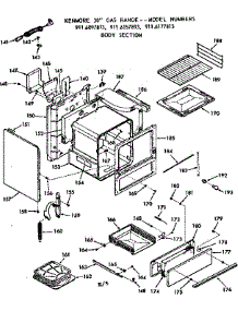 Body Section parts for Kenmore Range 911.6177813 (9116177813, 911 6177813) from AppliancePartsPros.com