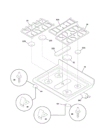 Main Top parts for Kenmore Range 790.78909001 (79078909001, 790 78909001) from AppliancePartsPros.com