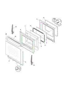 Door parts for Kenmore Range 790.78912502 (79078912502, 790 78912502) from AppliancePartsPros.com