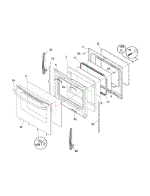 Door parts for Kenmore Range 790.78913502 (79078913502, 790 78913502) from AppliancePartsPros.com