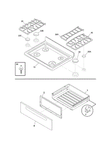 Top / Drawer parts for Kenmore Range 790.78914500 (79078914500, 790 78914500) from AppliancePartsPros.com