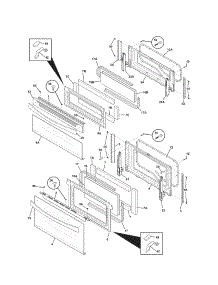 Doors parts for Kenmore Range 790.78923000 (79078923000, 790 78923000) from AppliancePartsPros.com