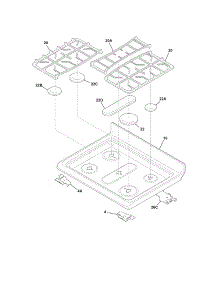Main Top parts for Kenmore Range 790.78923002 (79078923002, 790 78923002) from AppliancePartsPros.com