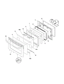 Door parts for Kenmore Range 790.79213302 (79079213302, 790 79213302) from AppliancePartsPros.com