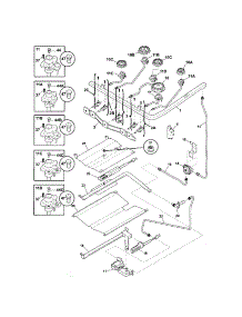 Burner parts for Kenmore Range 790.79363405 (79079363405, 790 79363405) from AppliancePartsPros.com