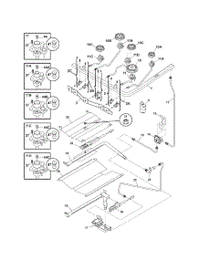 Burner parts for Kenmore Range 790.79363406 (79079363406, 790 79363406) from AppliancePartsPros.com